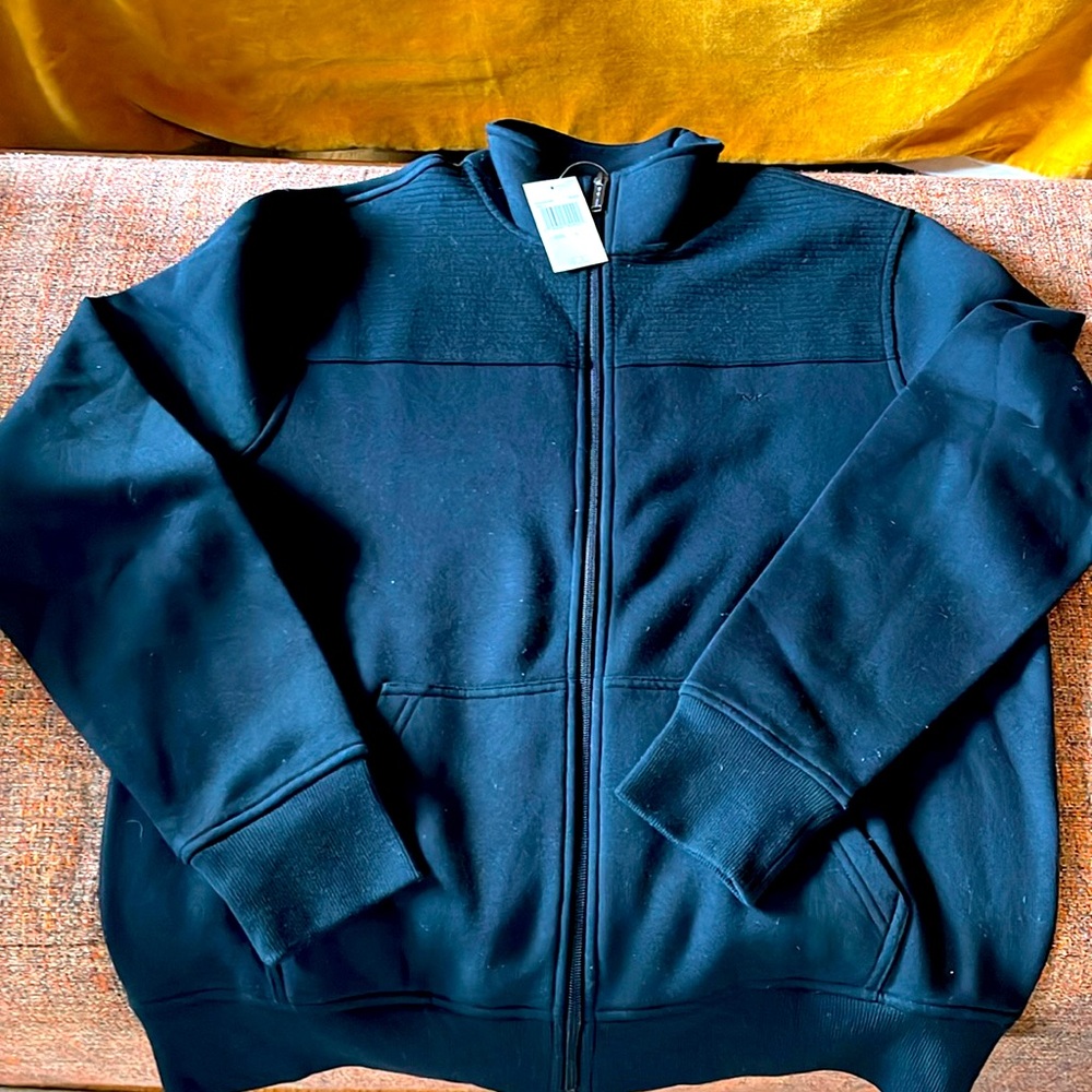 Michael Kors men’s black long sleeve zip up sweatshirt.